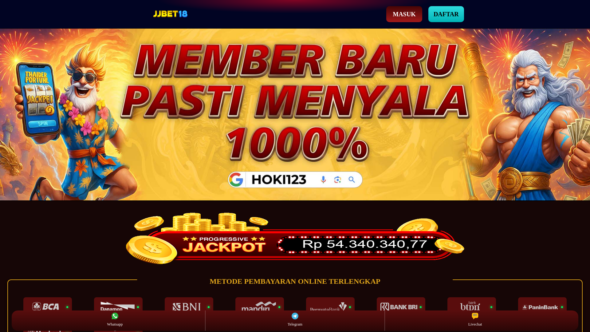 website screenshot of https://jjbet18.net