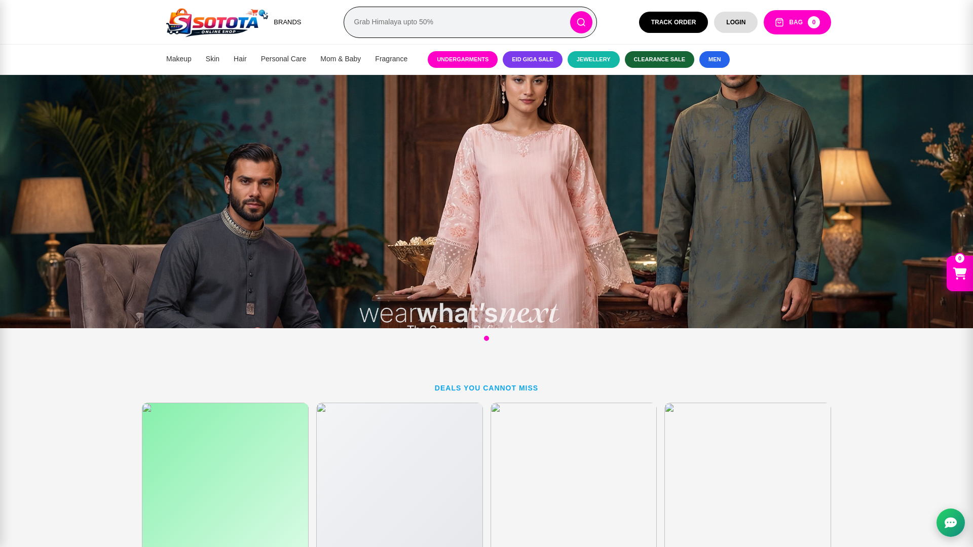 website screenshot of https://sototaonlineshop.xyz/