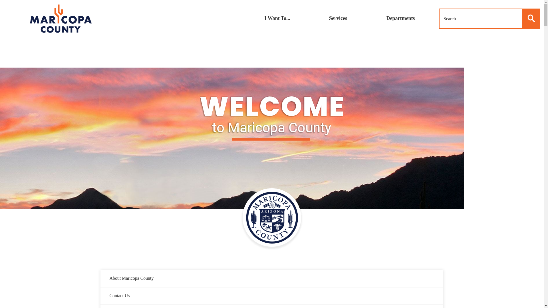 website screenshot of https://maricopa.gov