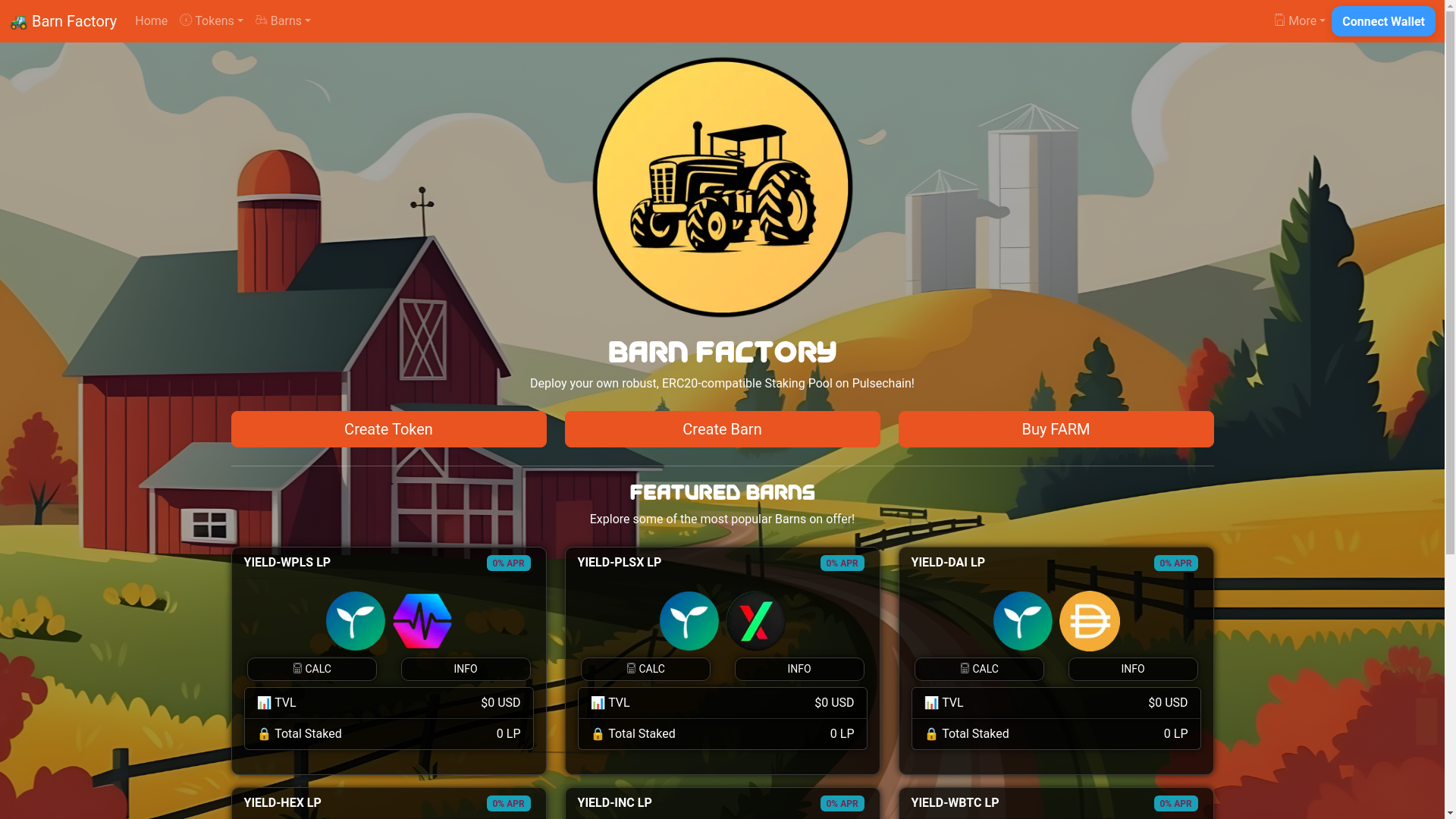 website screenshot of https://barnyards.xyz/