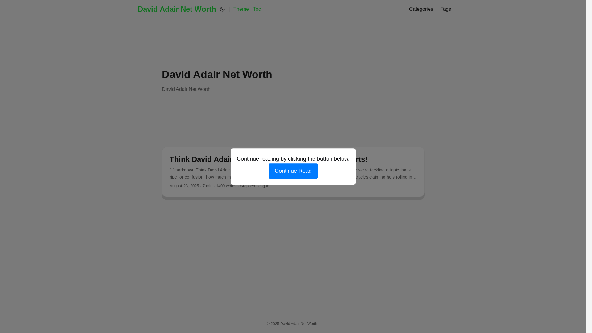 website screenshot of https://david-adair-net-worth.pages.dev/
