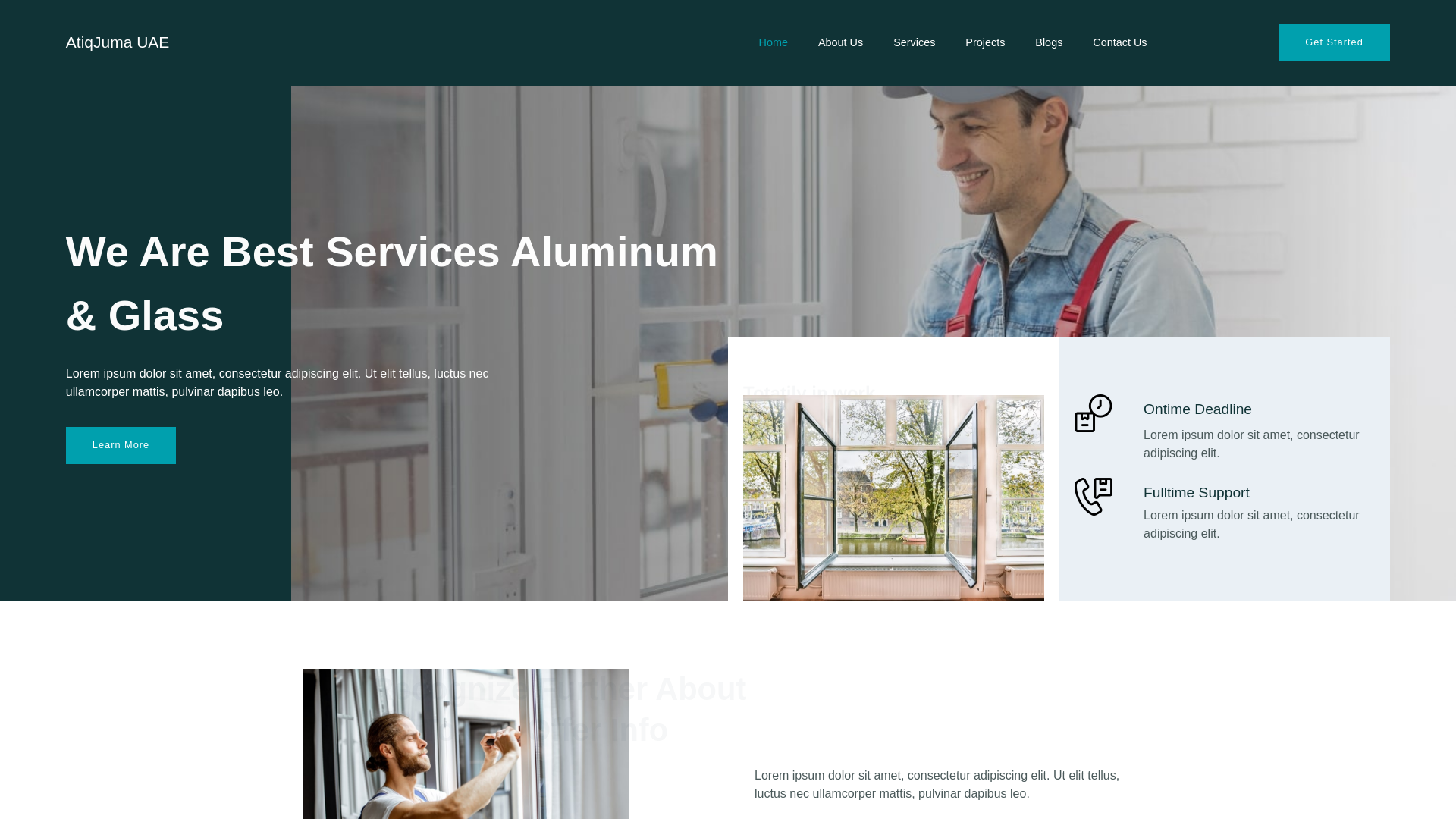 website screenshot of https://atiqjumauae.com/