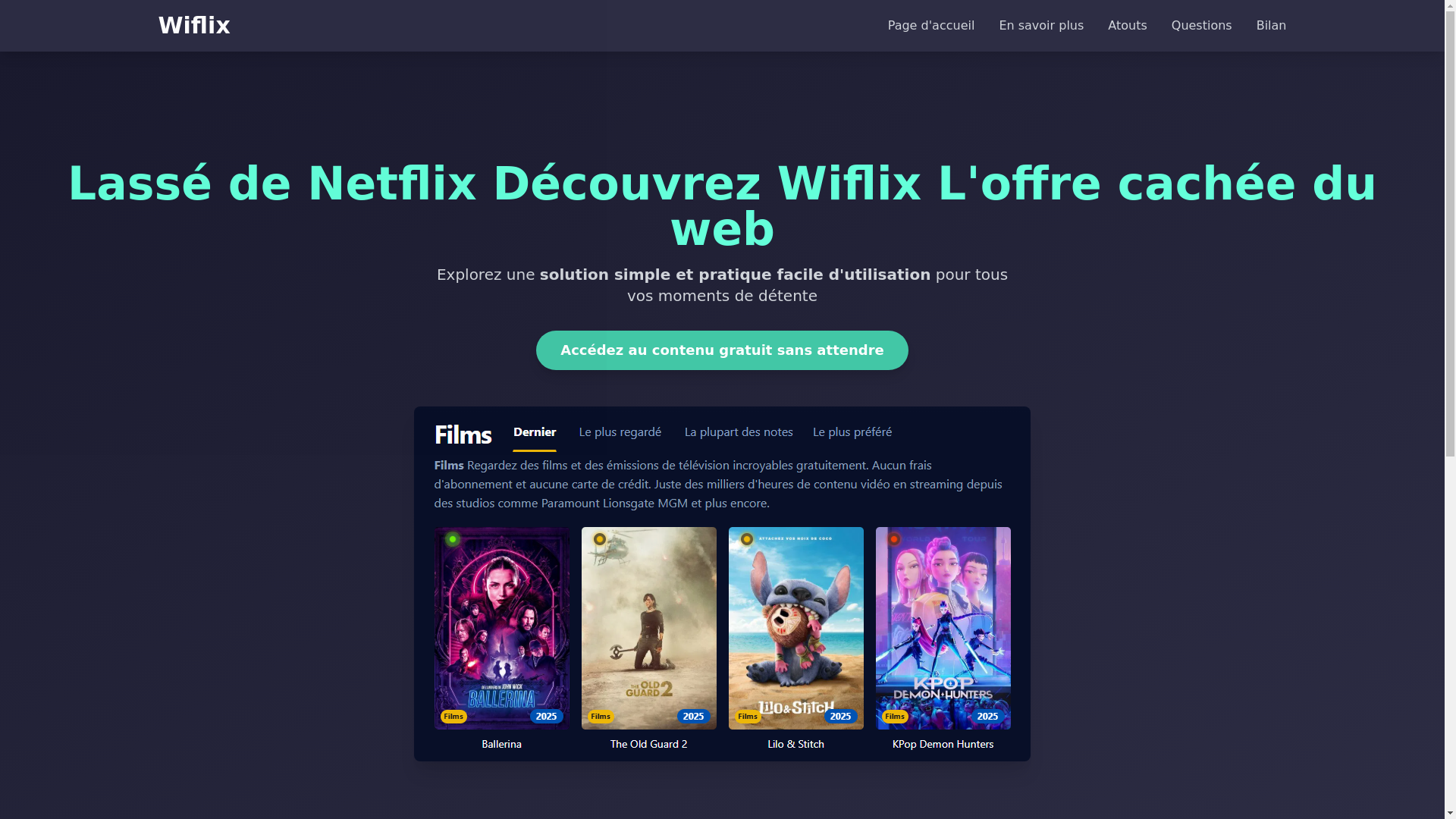 website screenshot of https://wiflix-tktk.pages.dev/