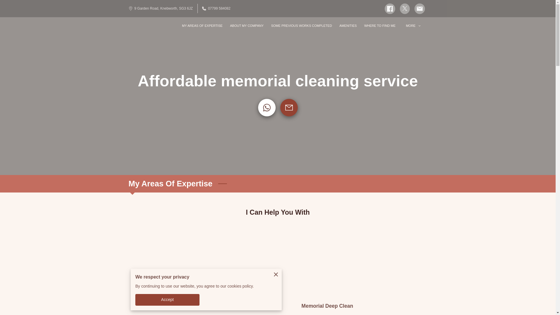 website screenshot of https://memorial20.com/
