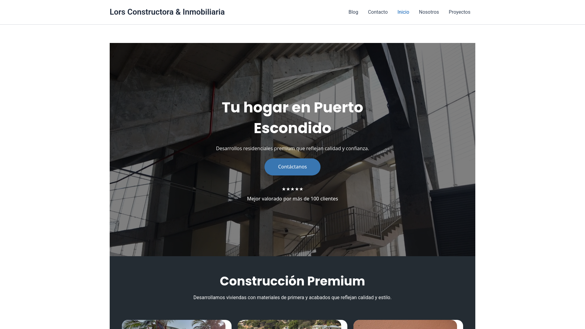 website screenshot of https://lorsconstructora.com/