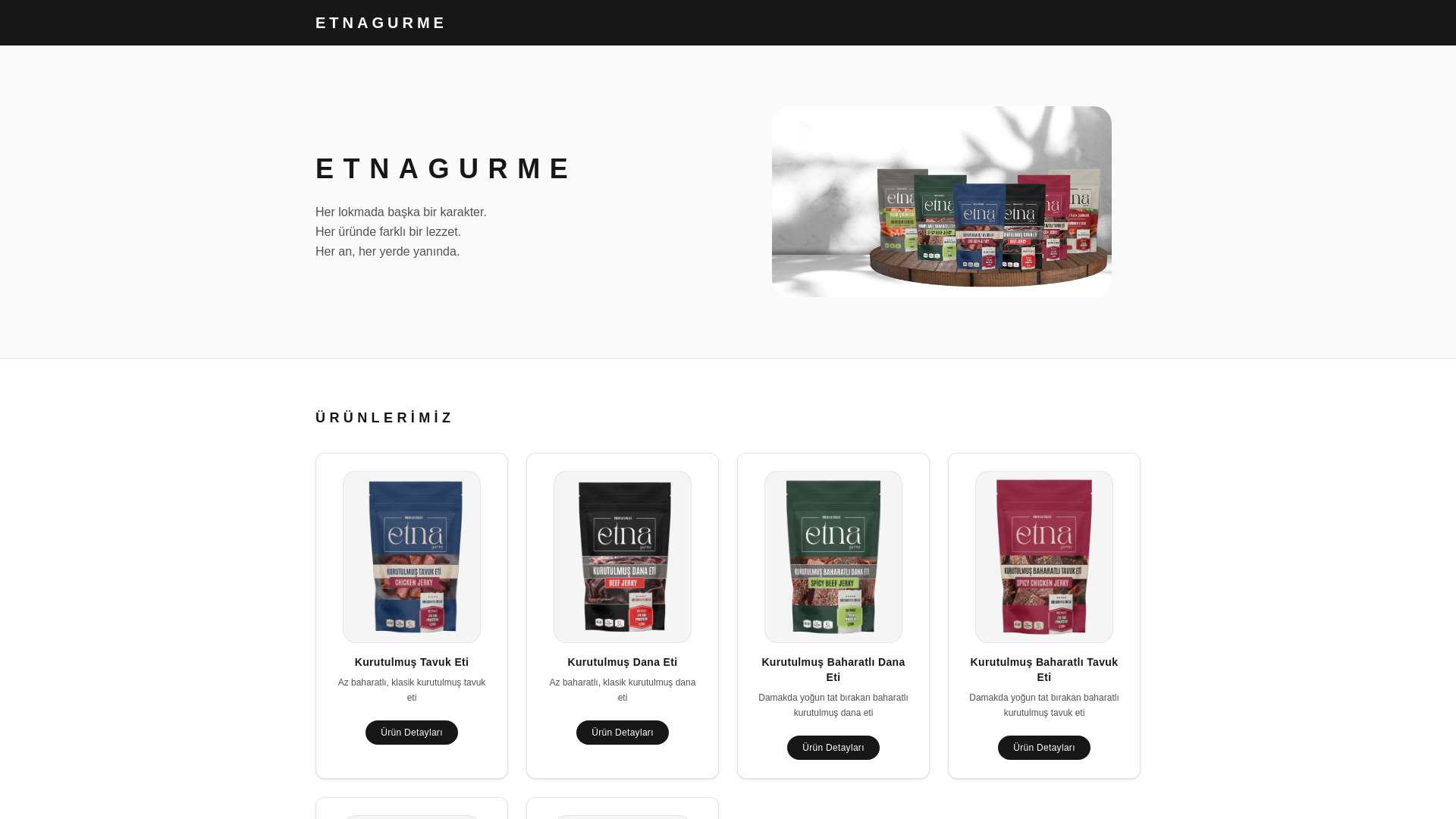website screenshot of https://etnagurme.com
