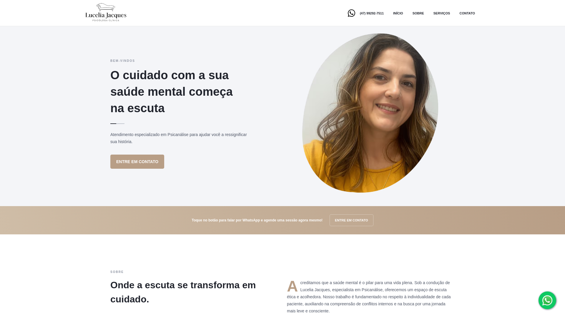 website screenshot of https://luceliajacques.com.br/