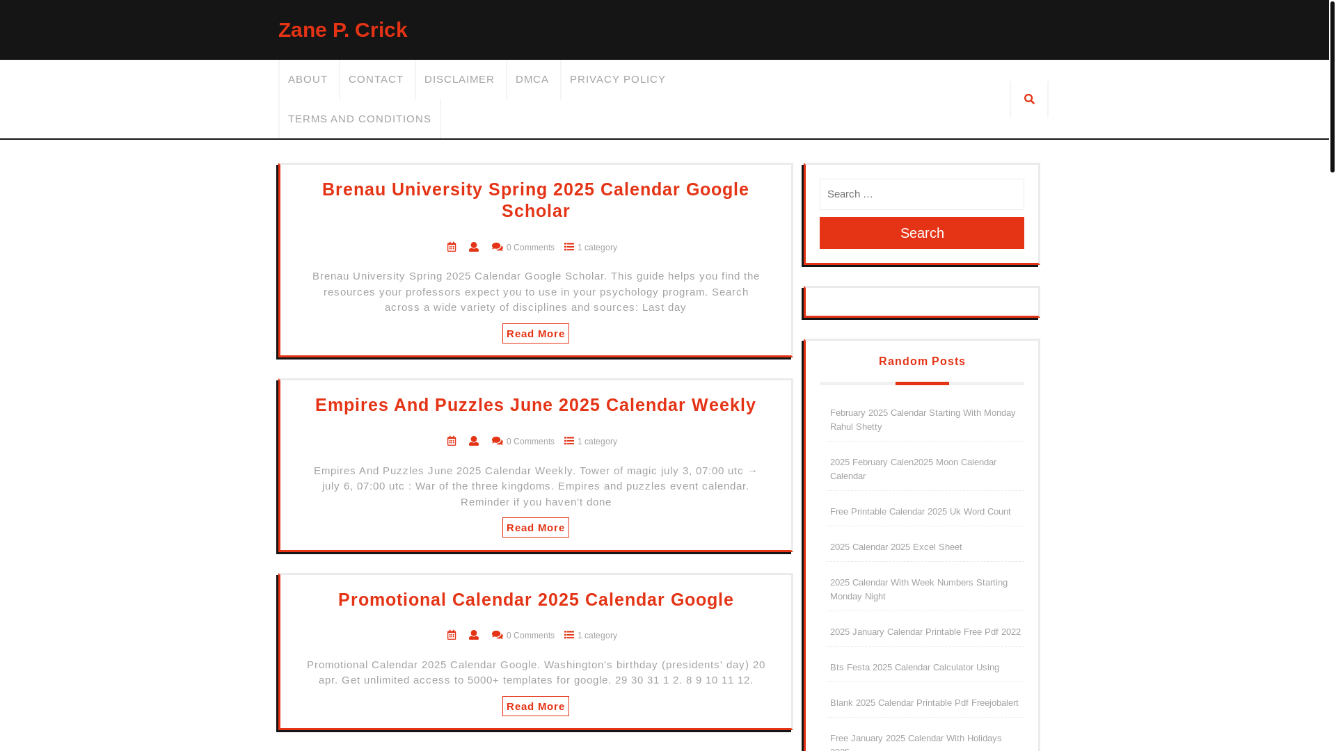 website screenshot of https://zanepcrick.pages.dev/