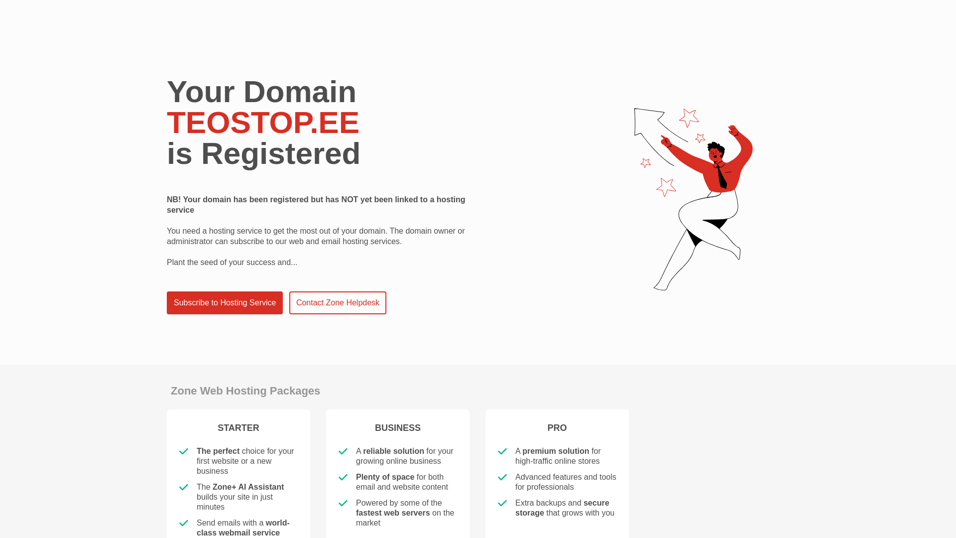 website screenshot of https://teostop.ee