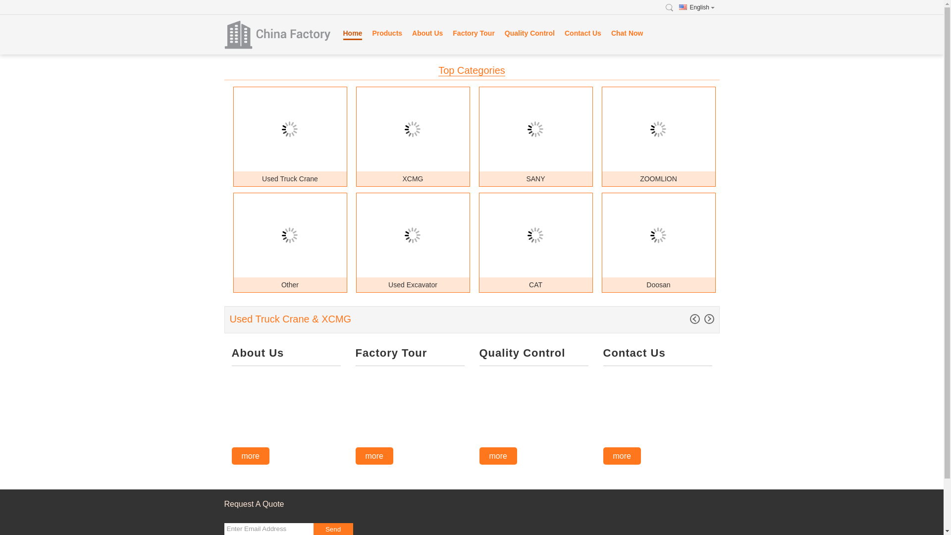 website screenshot of https://truckcranexcmg.com/