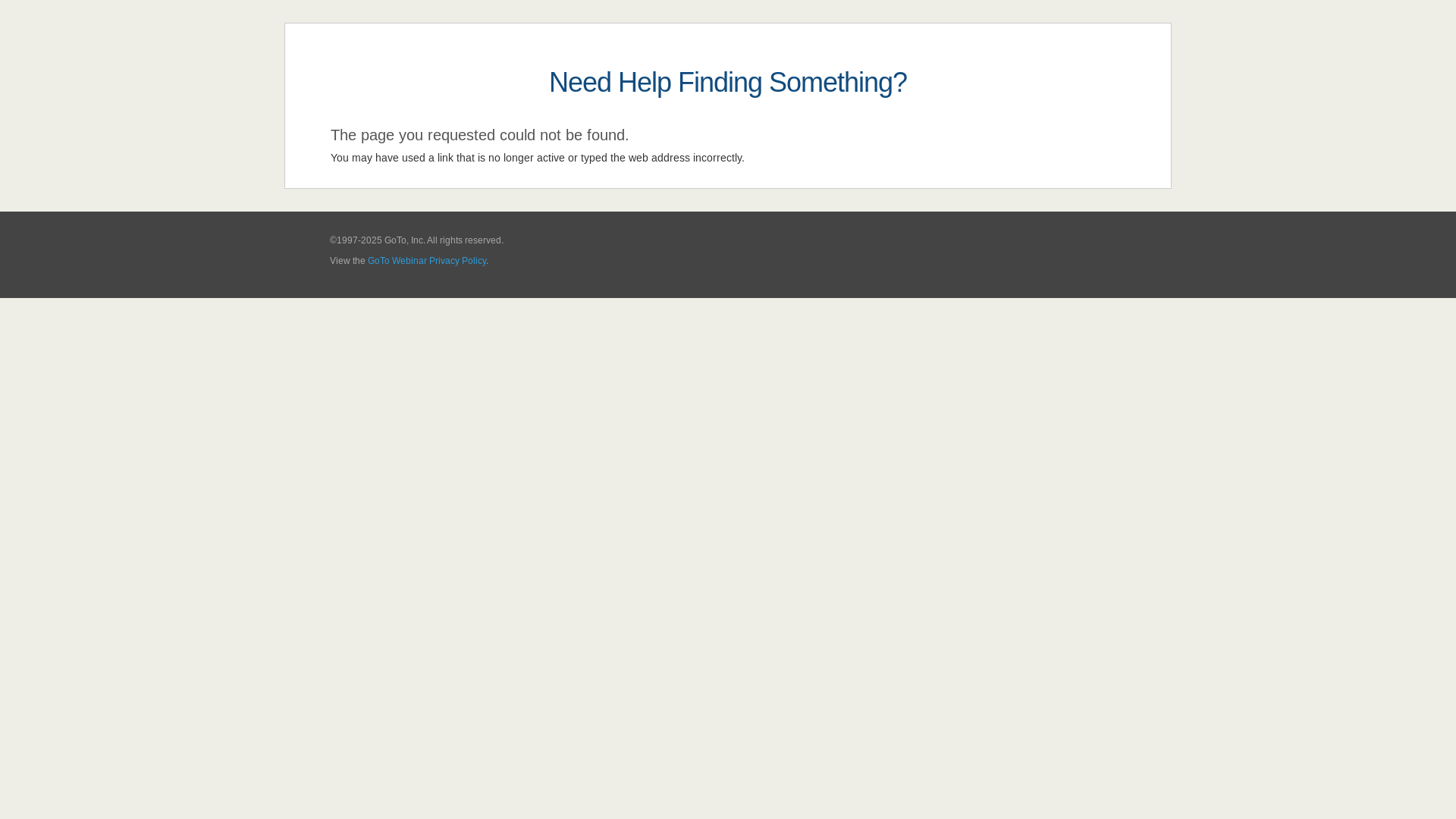 website screenshot of https://attendee.gotowebinar.com/rt/8822304727506476885.