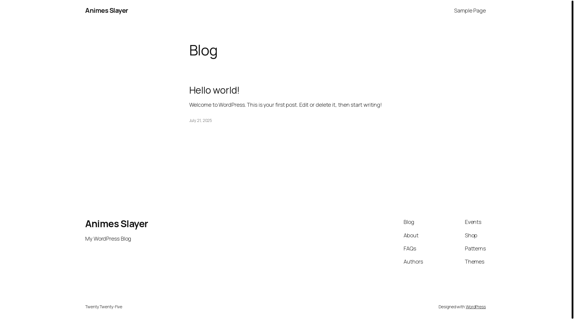 website screenshot of https://animesslayer.com/