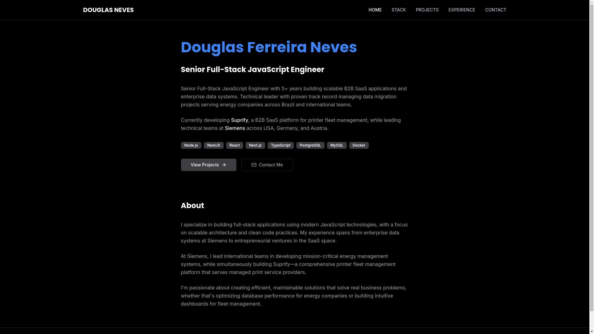 website screenshot of https://douglasneves.com.br/