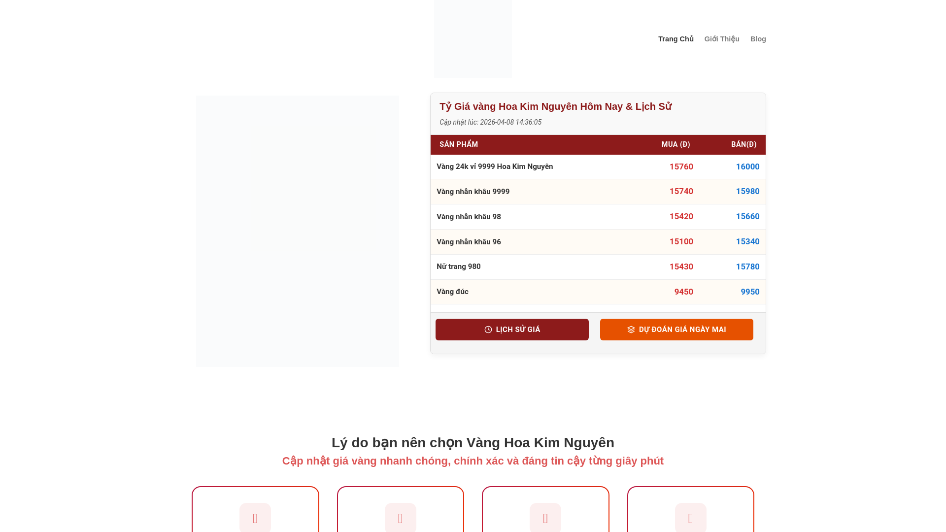 website screenshot of https://vanghoakimnguyen.com/