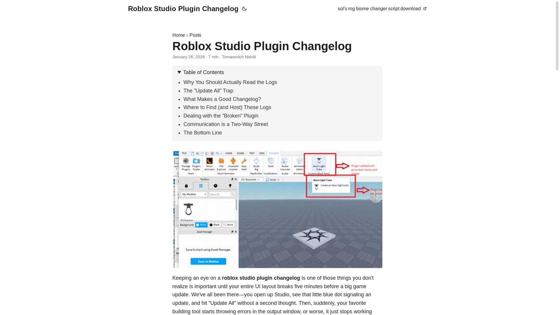 website screenshot of https://robloxstudiopluginchangelog.pages.dev/