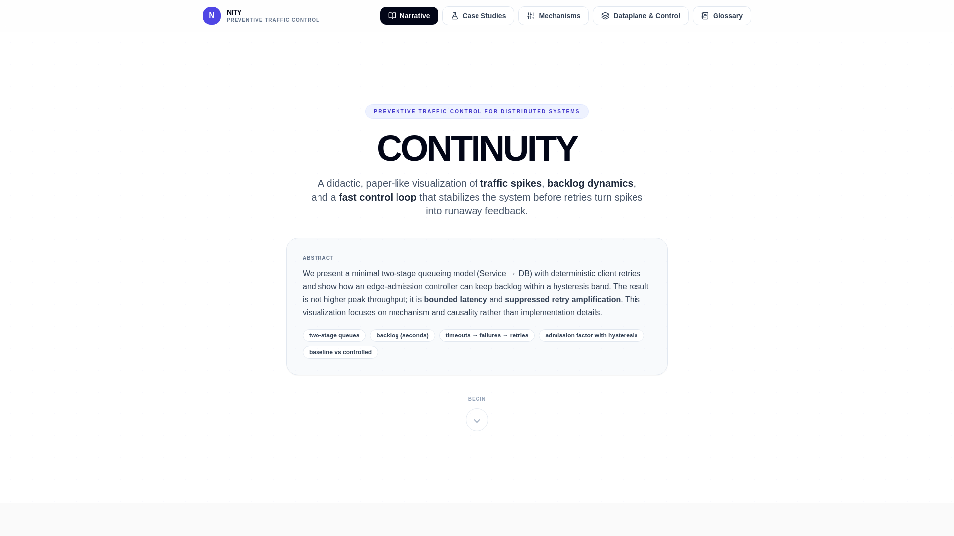 website screenshot of https://continuity-2xo.pages.dev/
