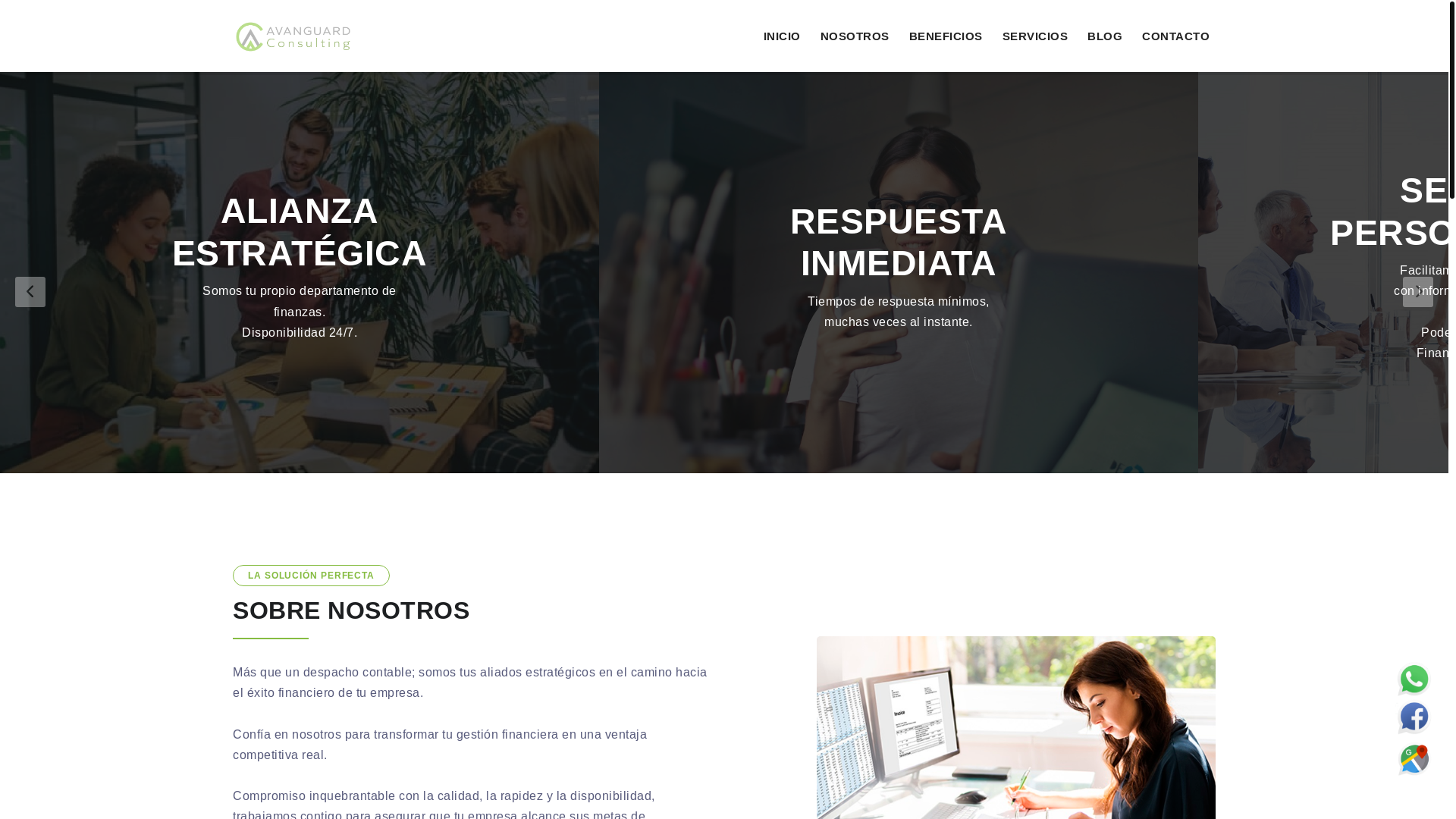 website screenshot of https://avanguardconsulting.com/