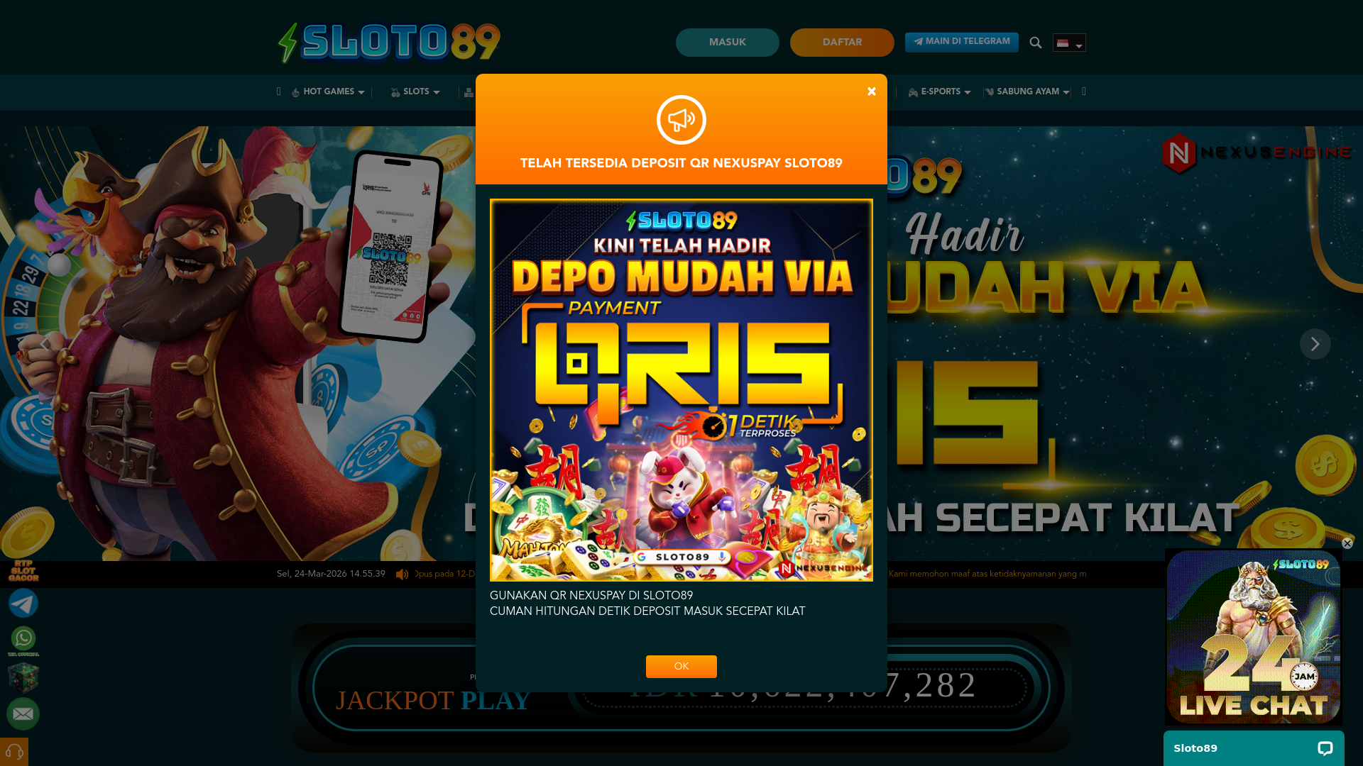 website screenshot of https://sloto89gula.com/