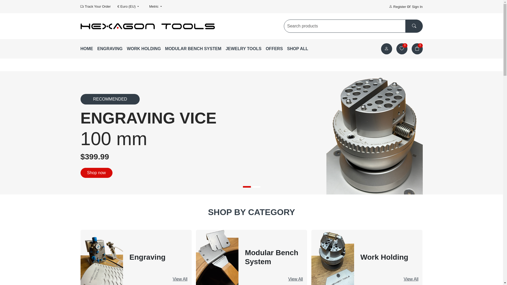 website screenshot of https://hexagontools.eu/