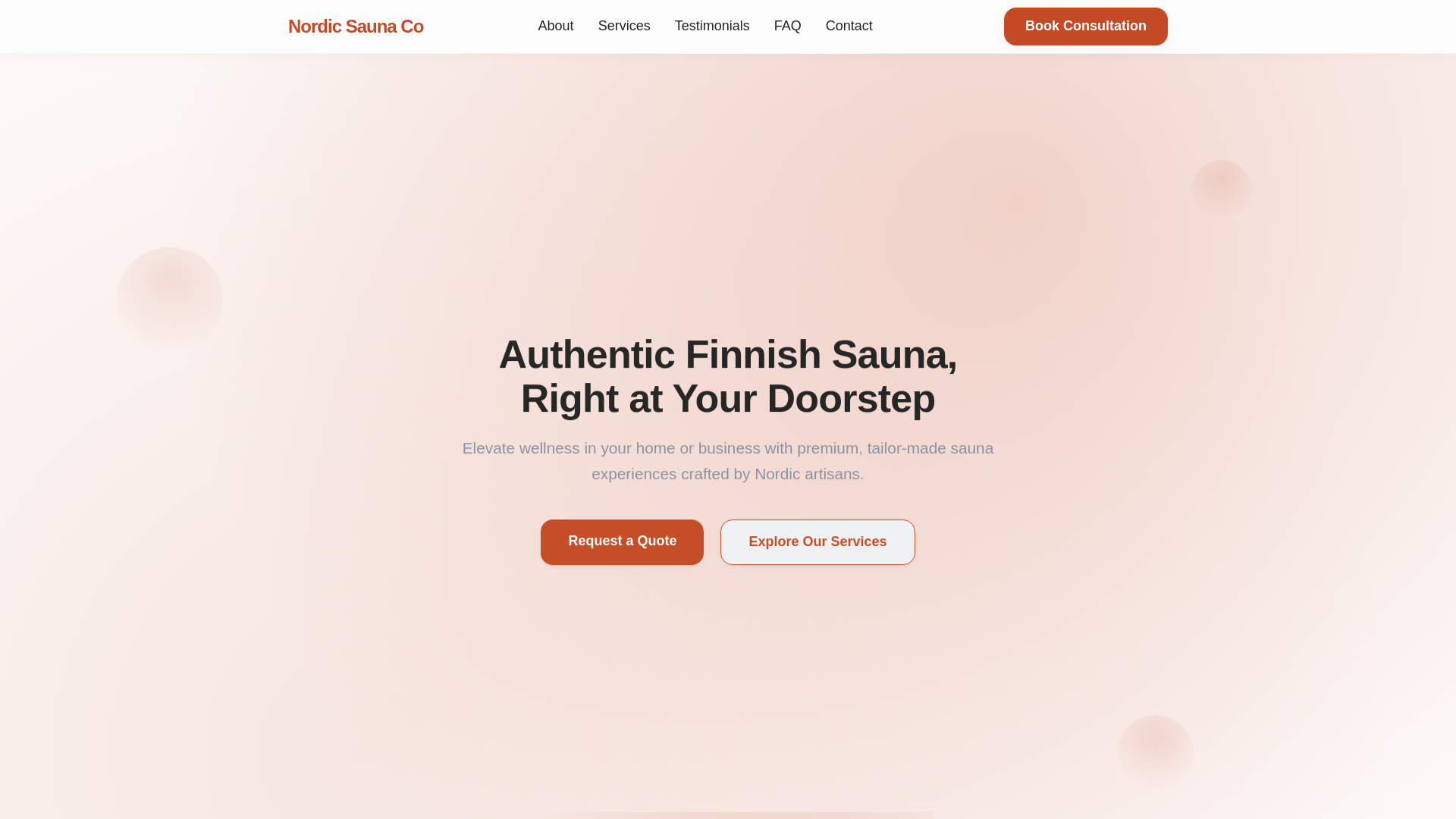 website screenshot of https://nordic-sauna-co.pages.dev/