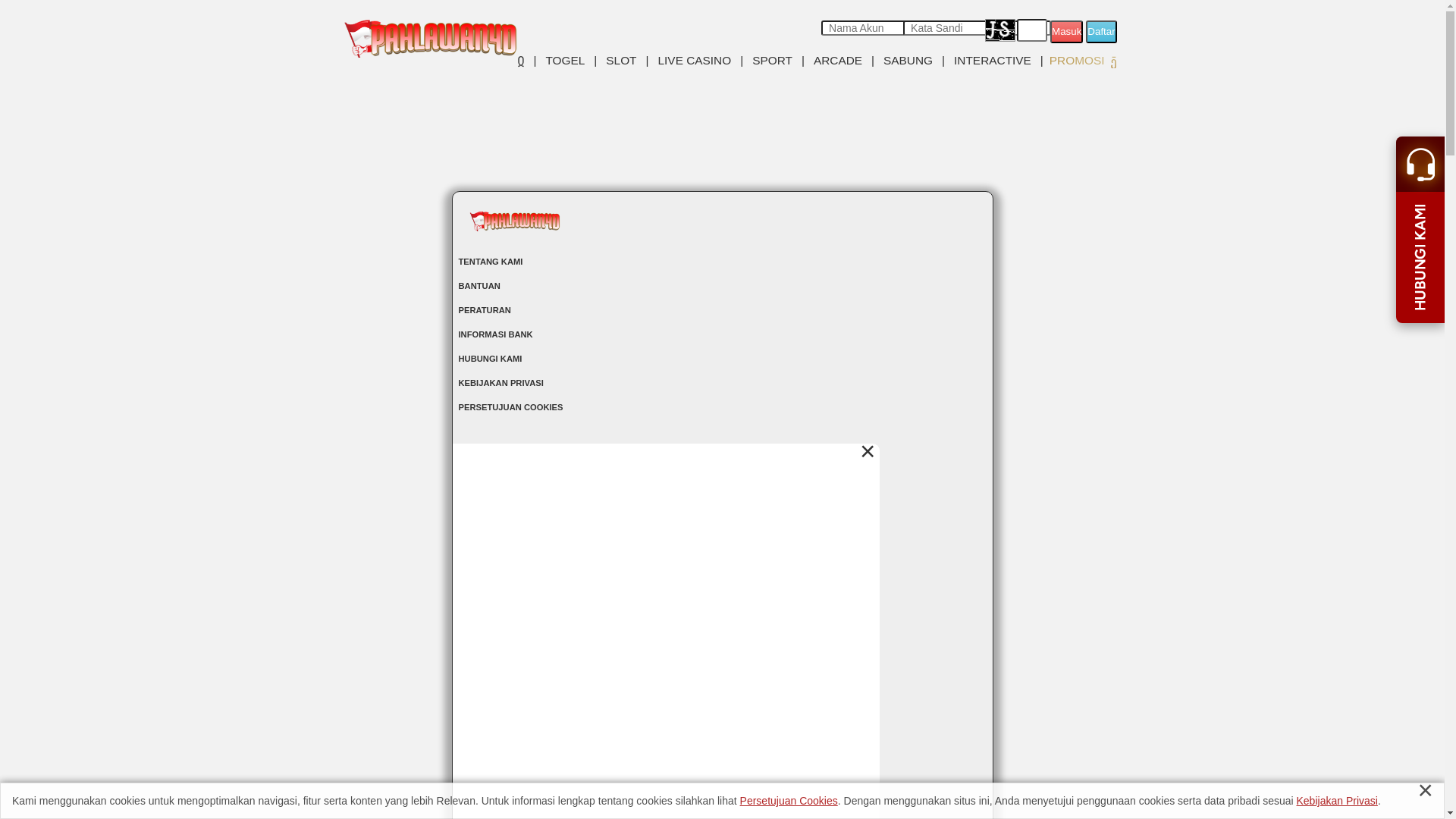website screenshot of https://masuk-pahlawan4d.art/