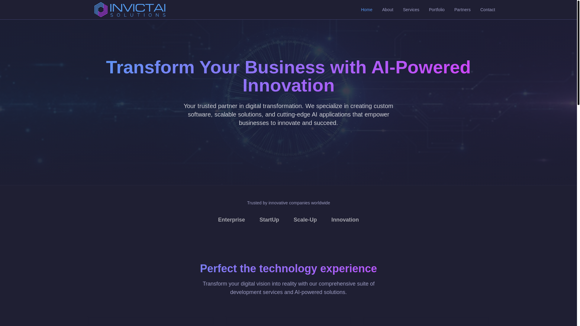 website screenshot of https://invictaisolutions.com/