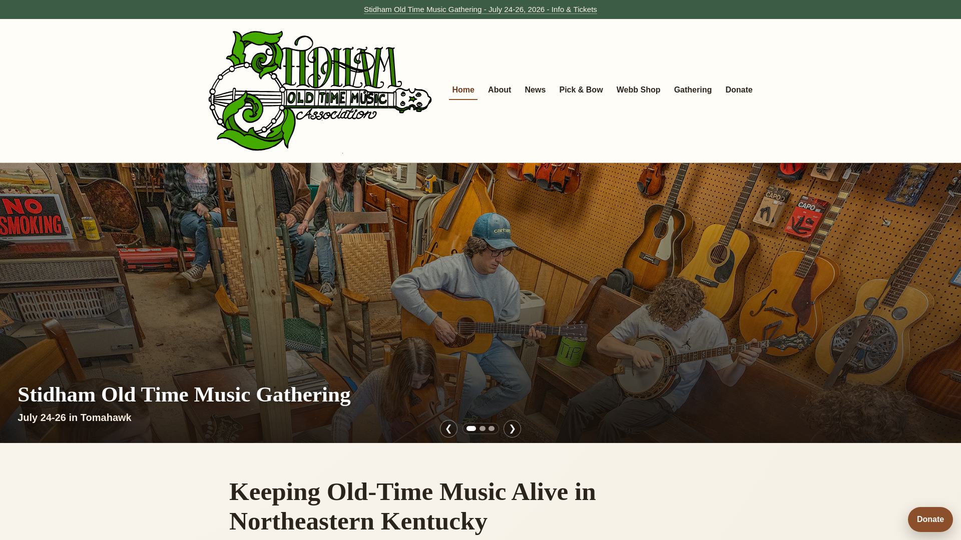 website screenshot of https://stidhamoldtime.org/