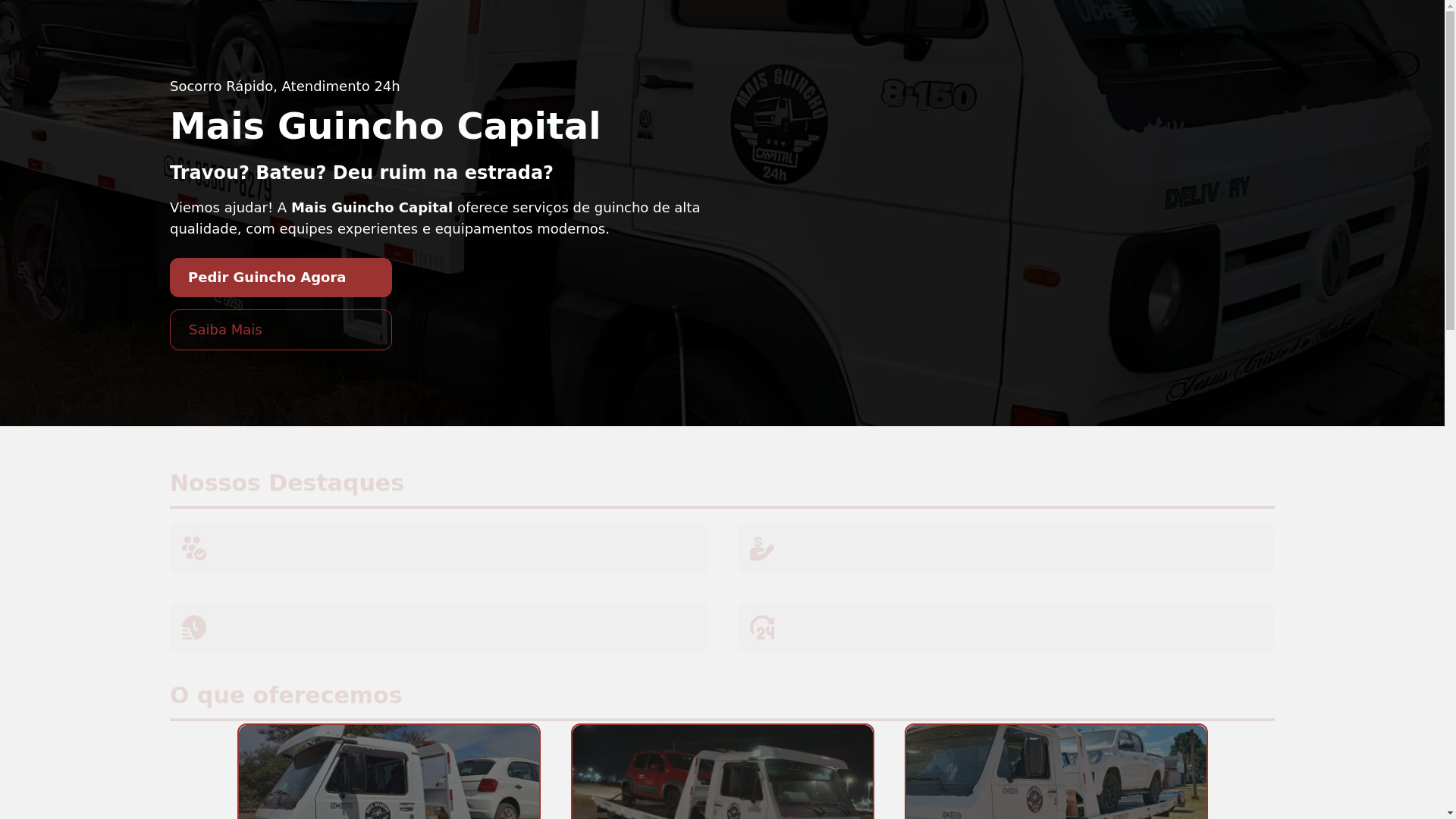 website screenshot of https://maisguinchocapital.com.br/