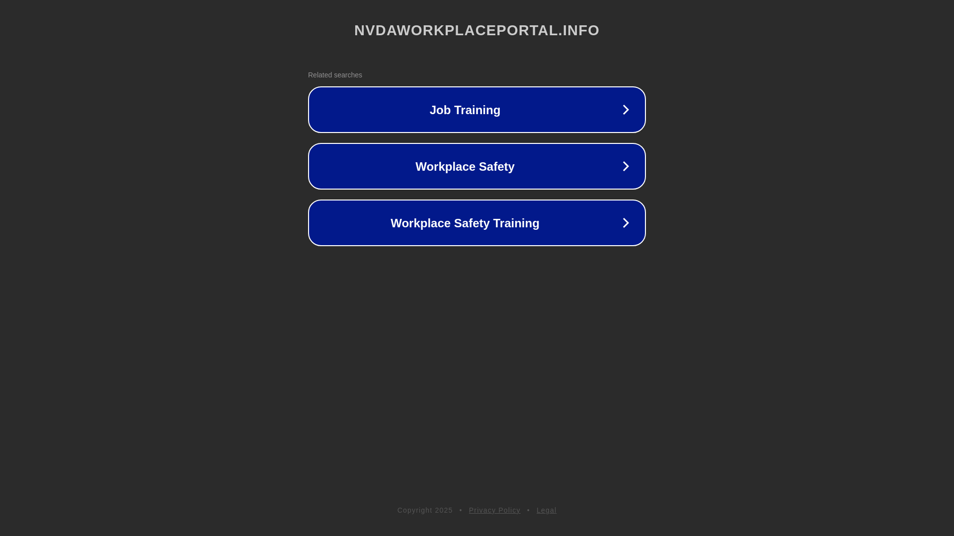 website screenshot of https://nvdaworkplaceportal.info/