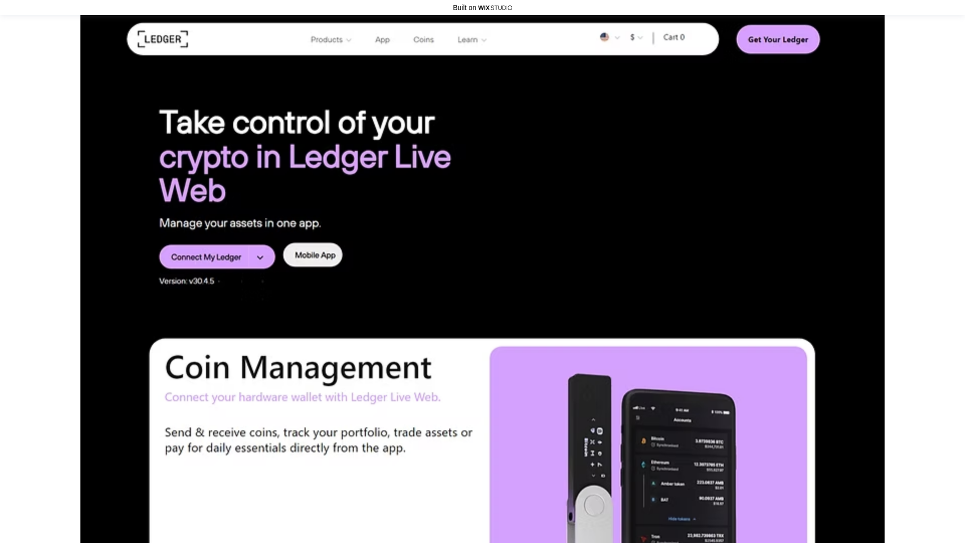 website screenshot of https://ledgrlivd.wixstudio.com/us-en