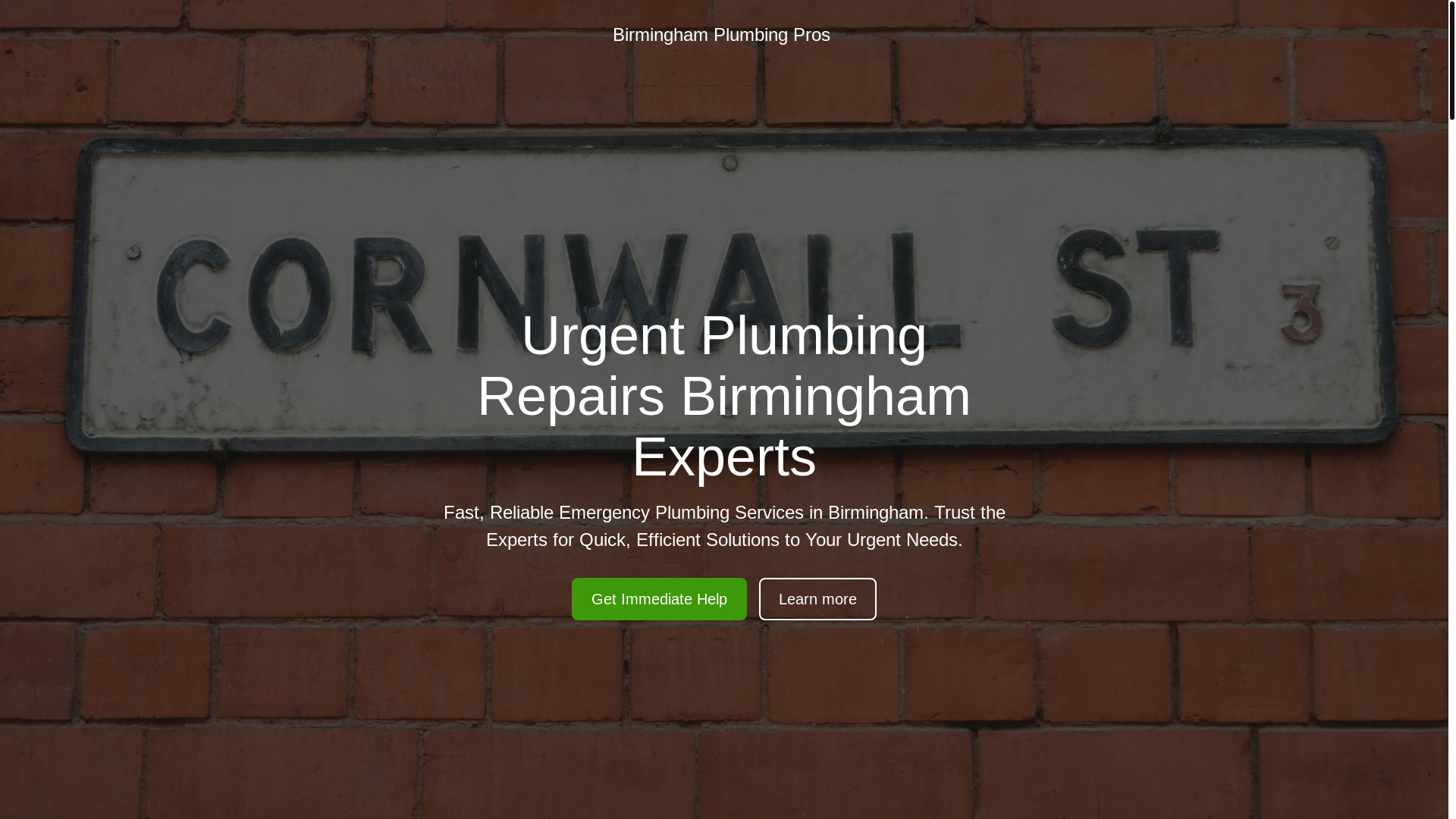 website screenshot of https://birminghamplumbingprofessionals.com/