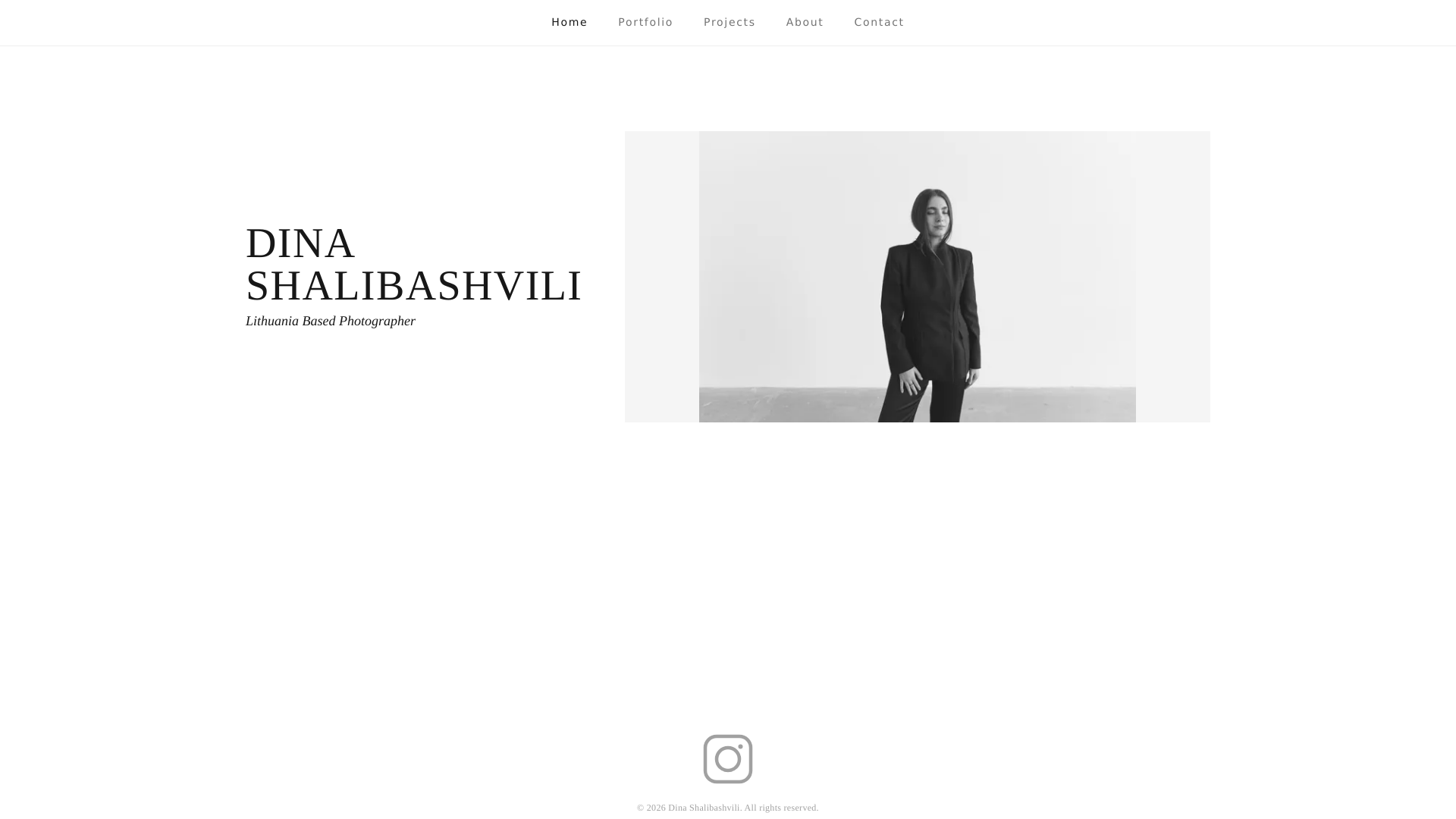 website screenshot of https://dinashalibashvili.com/