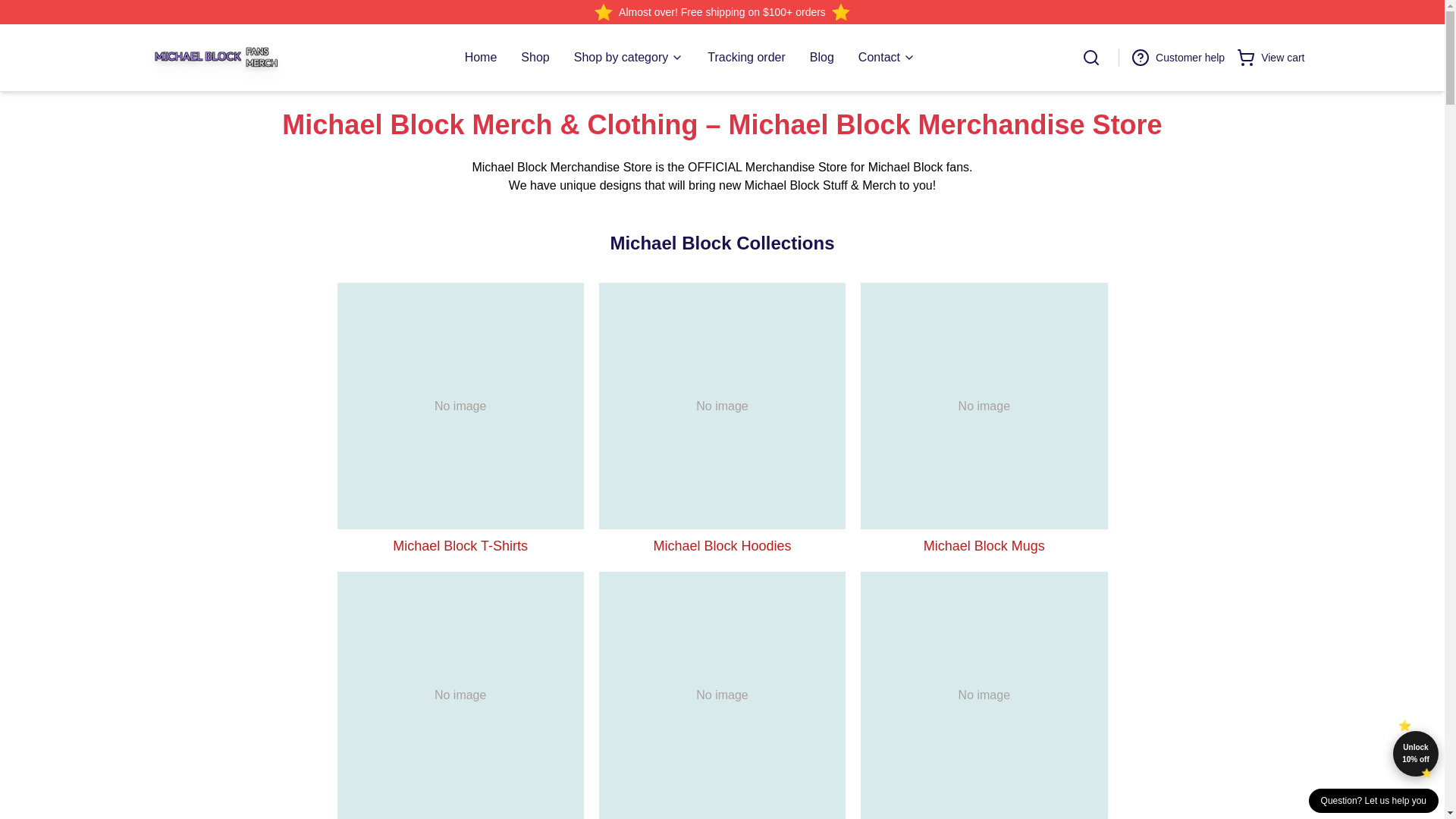 website screenshot of https://michaelblock.shop/