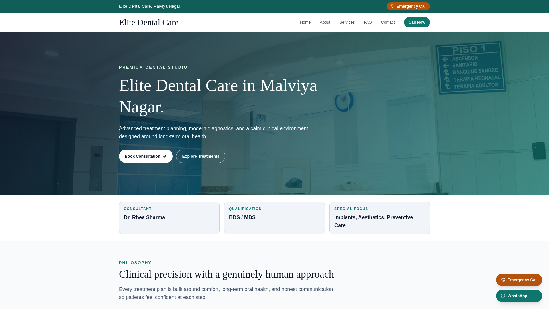 website screenshot of https://simple-dental-clinic.pages.dev/
