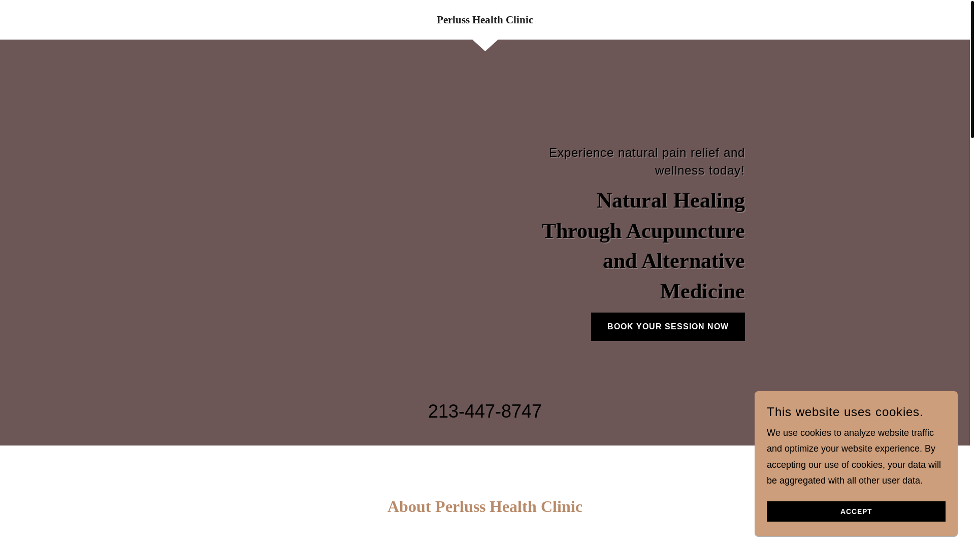 website screenshot of https://perlusshealthclinic.com/