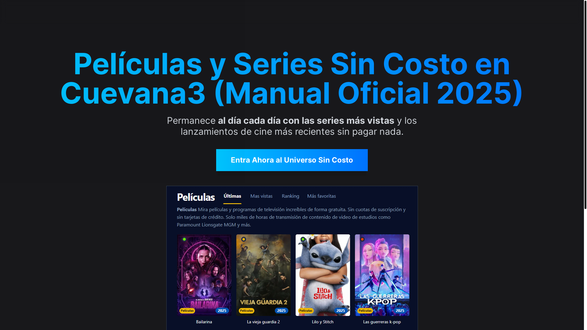 website screenshot of https://cuevana3-d9ea.pages.dev/