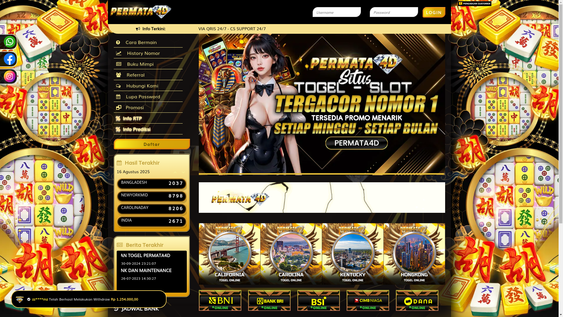 website screenshot of https://permata4dfast.xyz/