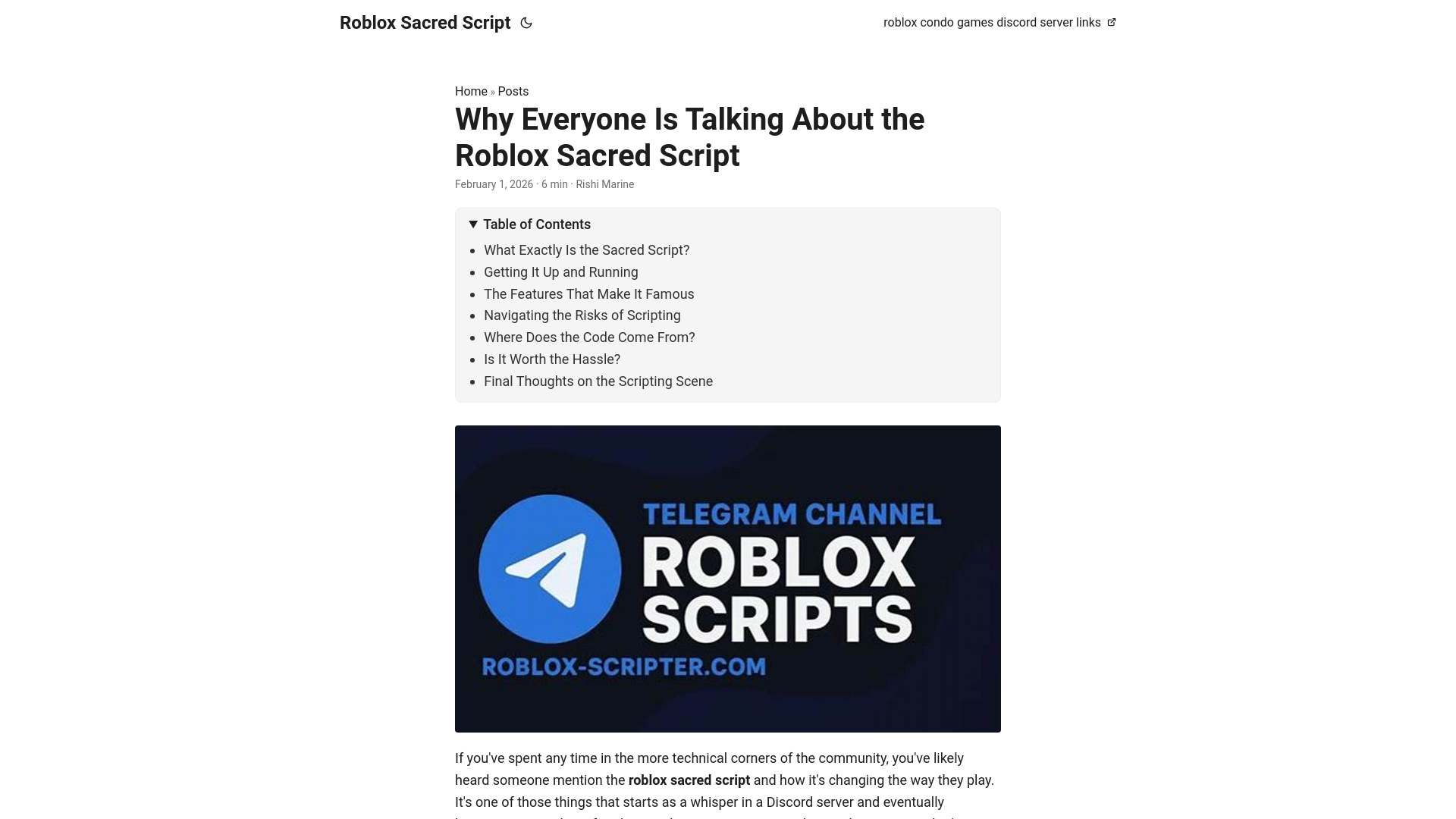 website screenshot of https://roblox-sacred-script.pages.dev/