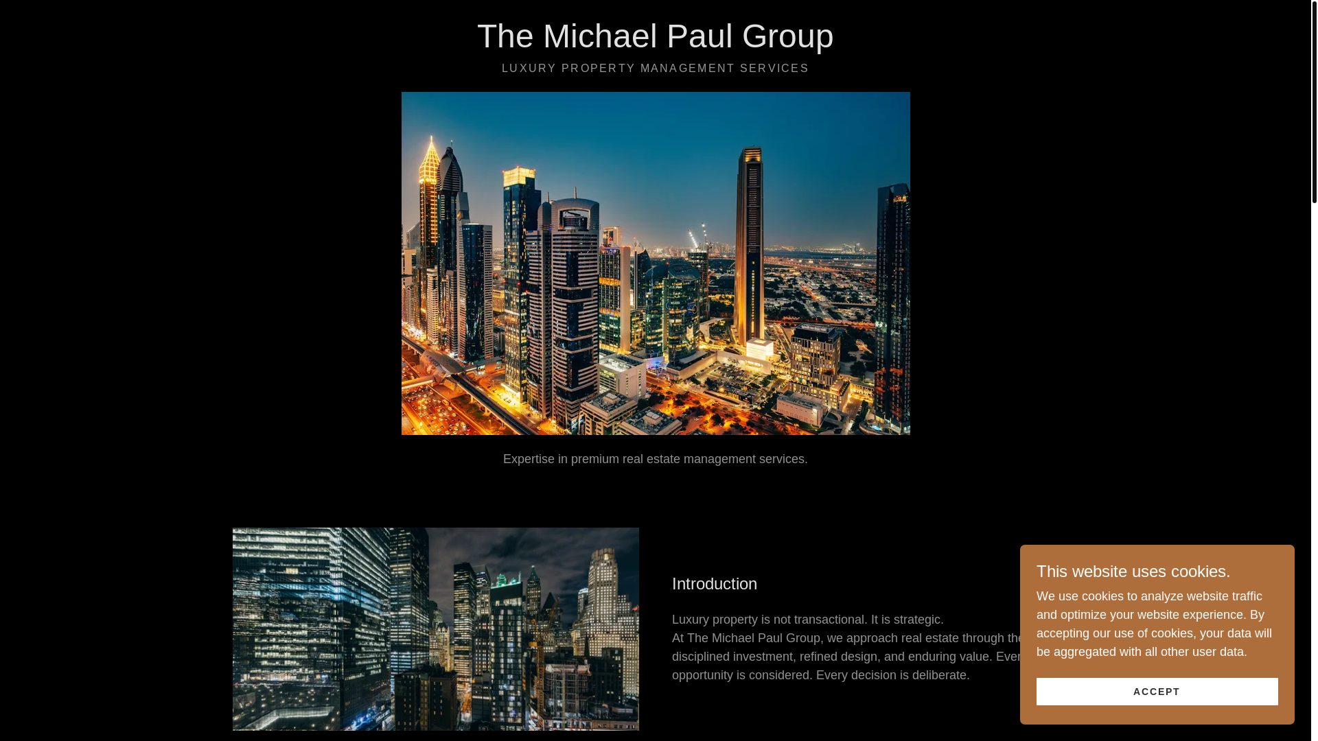 website screenshot of https://themichaelpaulgroup.co.za/