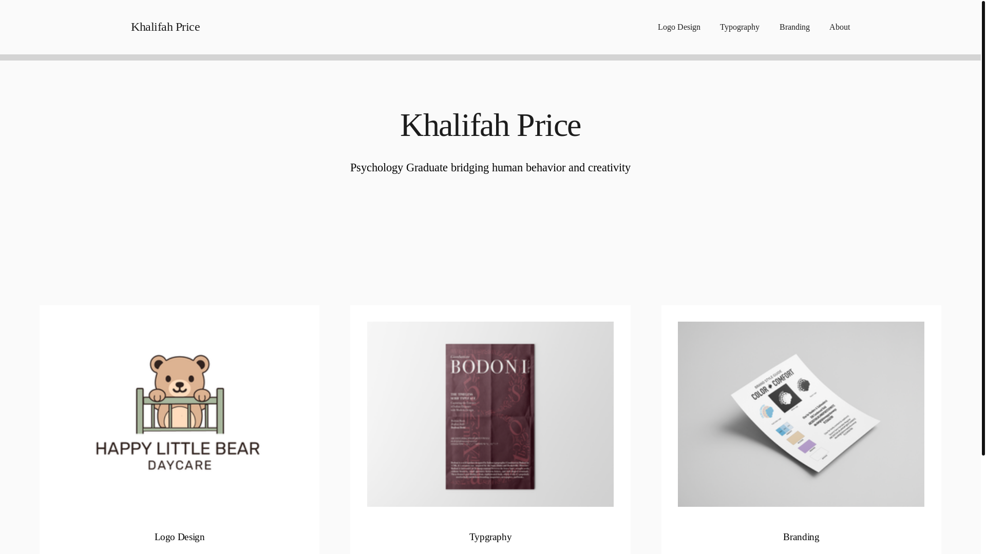 website screenshot of https://khalifahprice.com/