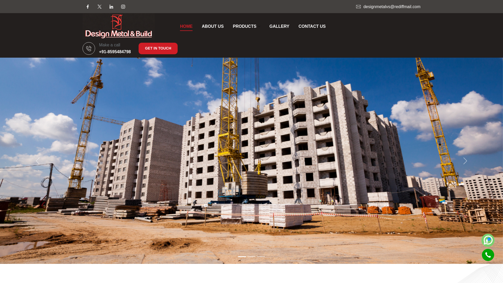 website screenshot of https://designmetalandbuild.com