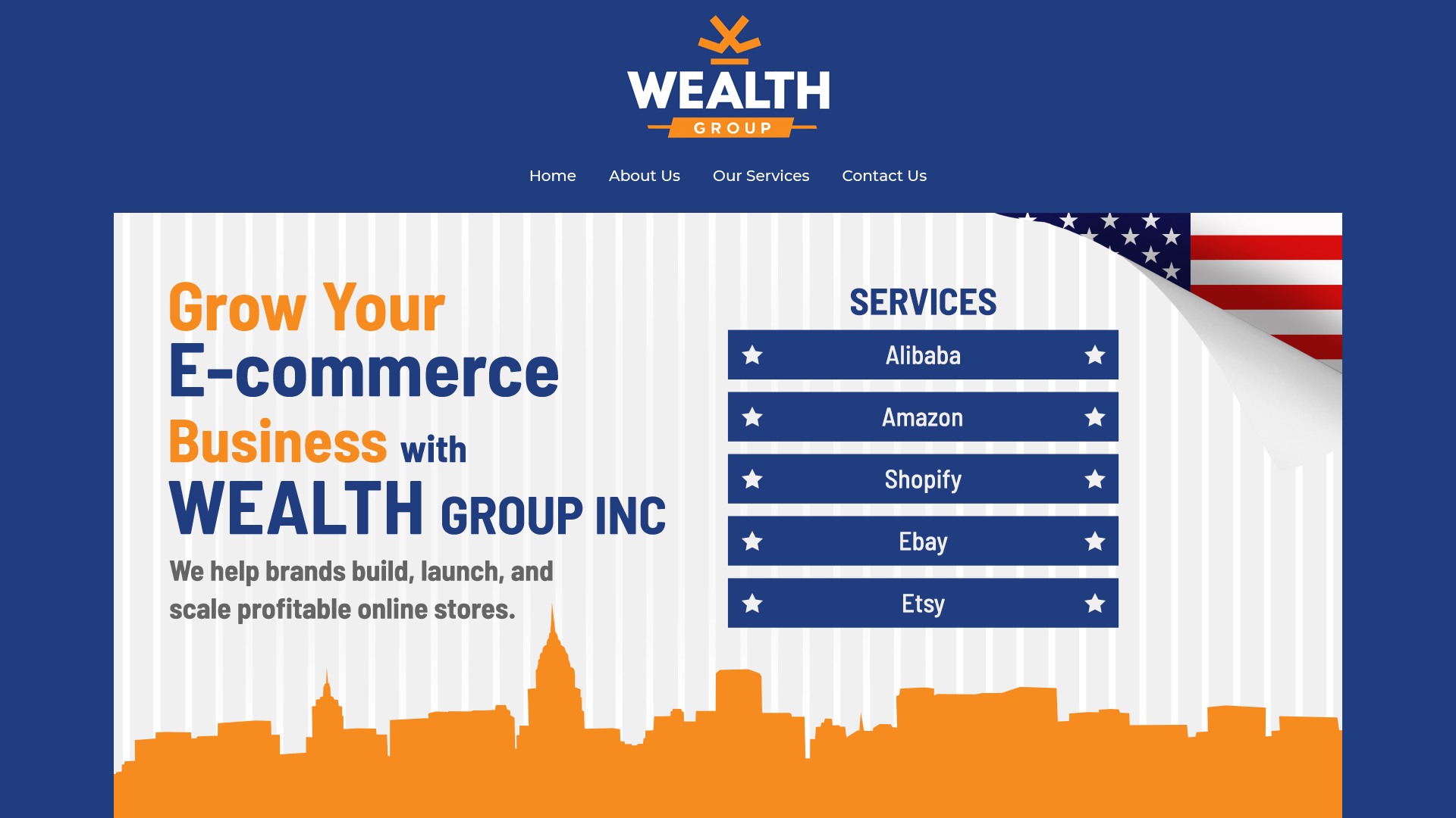 website screenshot of https://wealthgroup.us/