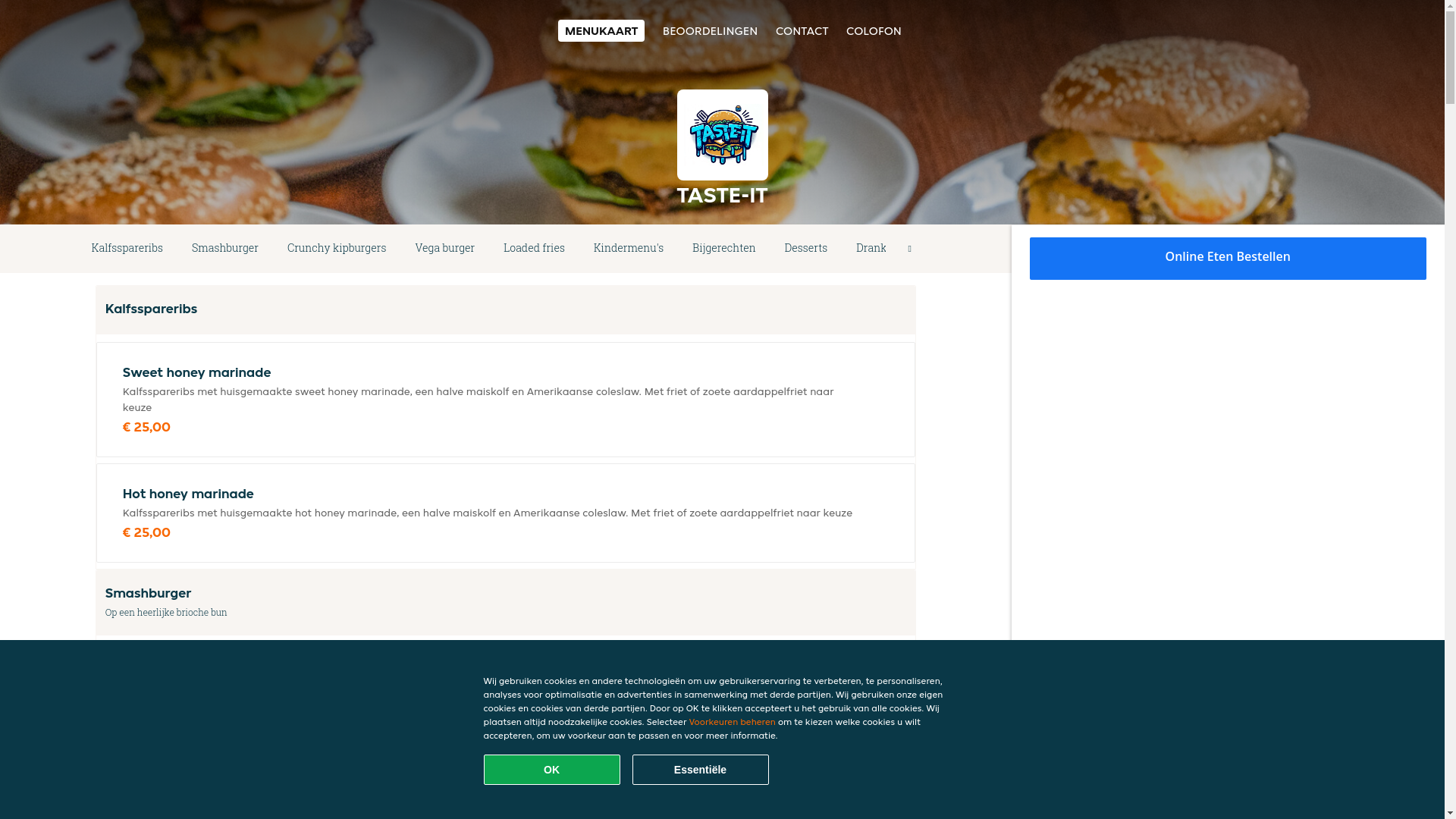 website screenshot of https://taste-itvlissingen.nl/