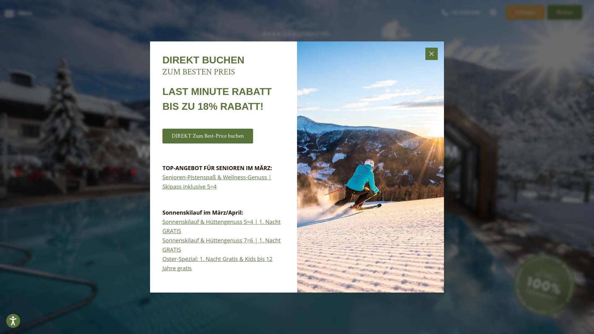 website screenshot of https://genusshotel-almrausch.at/de/