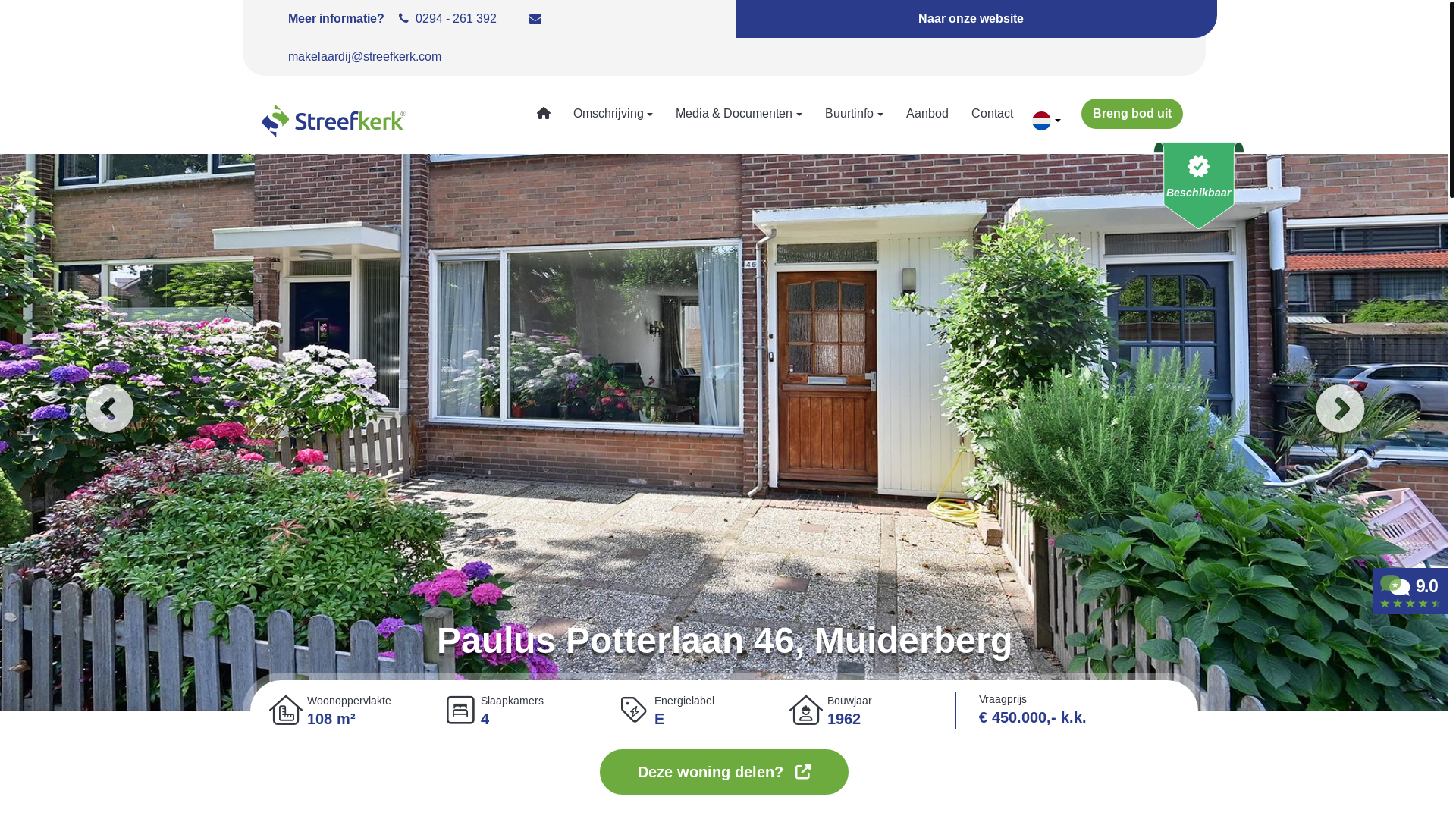 website screenshot of https://pauluspotterlaan46.nl/