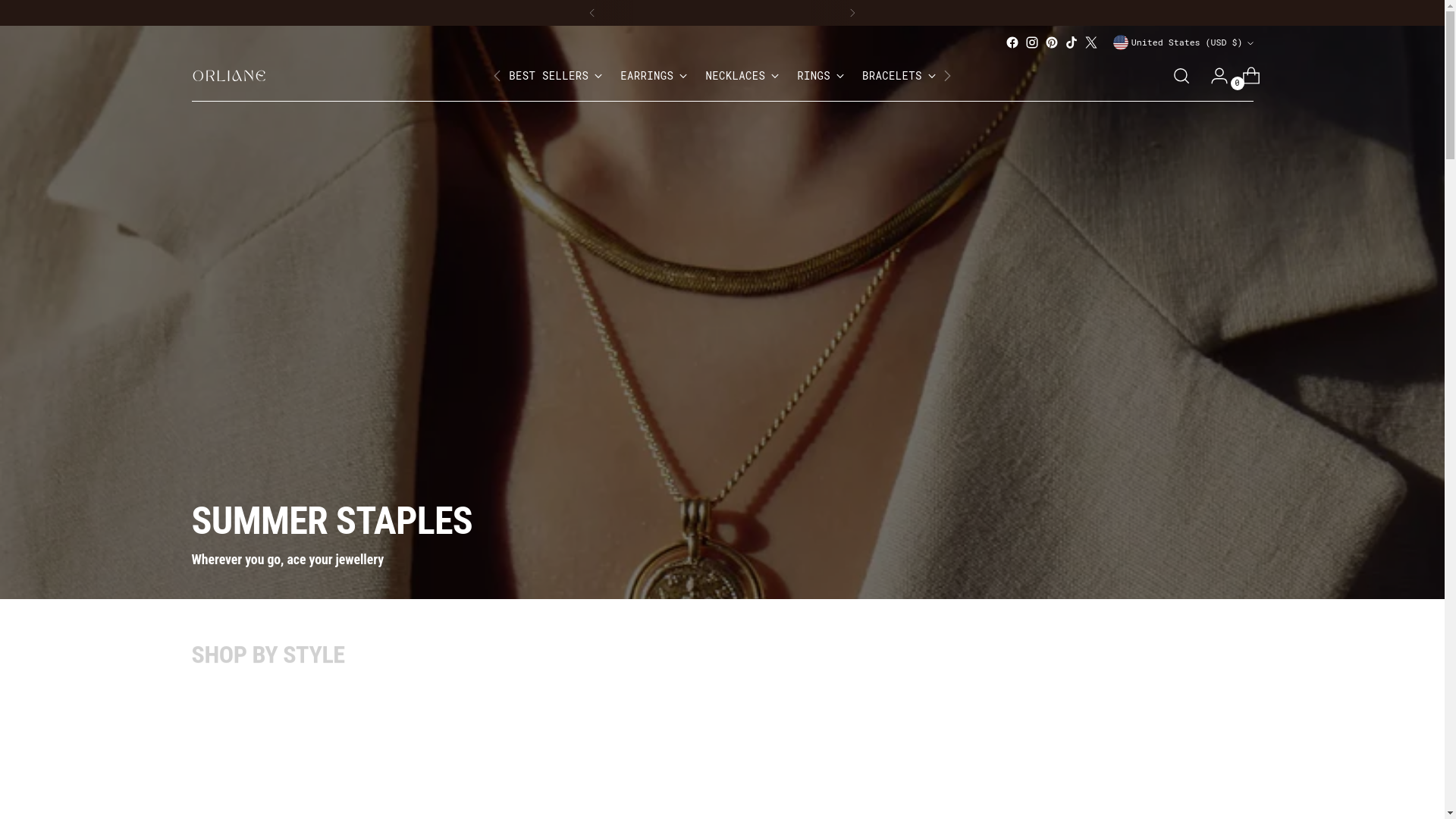 website screenshot of https://orliane.store/