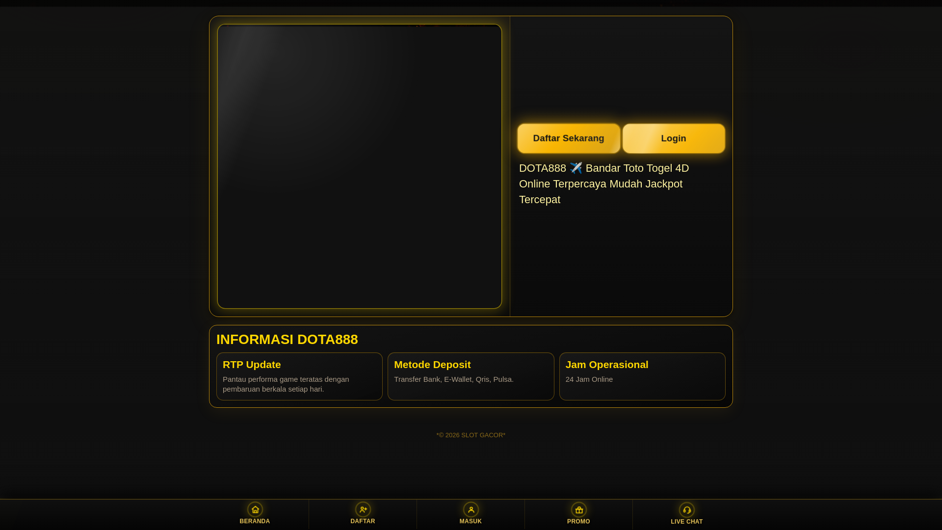 website screenshot of https://dota888-paulobico.pages.dev/