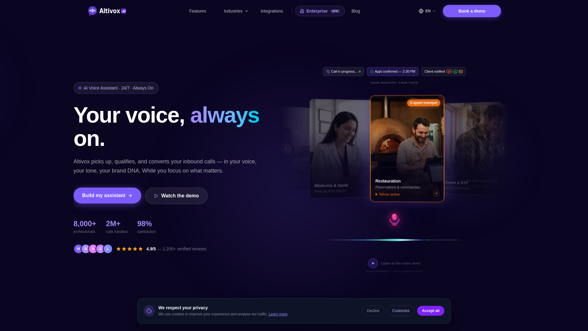 website screenshot of https://altivox.fr/