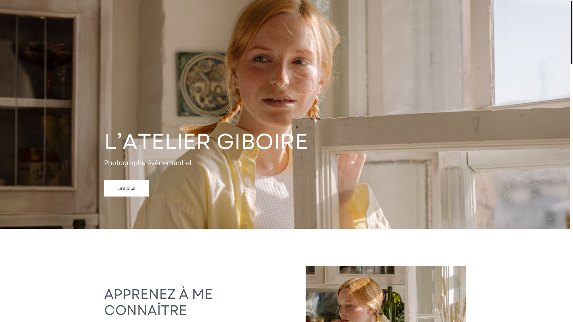 website screenshot of https://lateliergiboire.com/