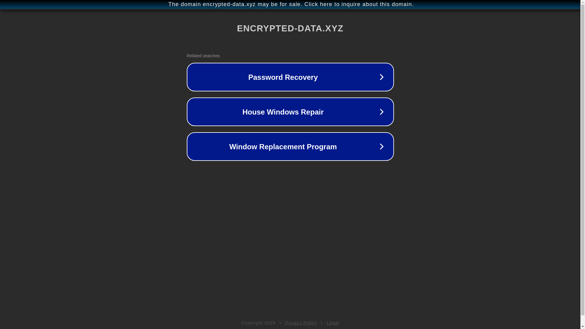 website screenshot of https://encrypted-data.xyz